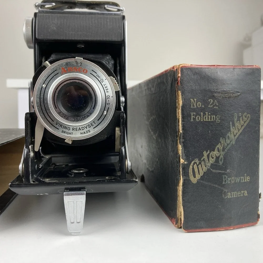 VINTAGE ANSCO VIKING‎ READYSET 120 ROLL FILM FOLDING BELLOWS CAMERA 1952-59